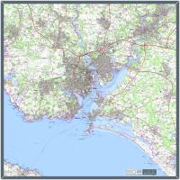 Ville de Lorient cadre gris - Echelle 1/25000