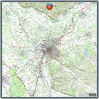 Montauban avec son Blason - Echelle 1/25 000