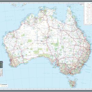 Australie / Echelle 1/4 000 000 adaptée / Dimensions 94 x 85 cm / Données Editions Michelin